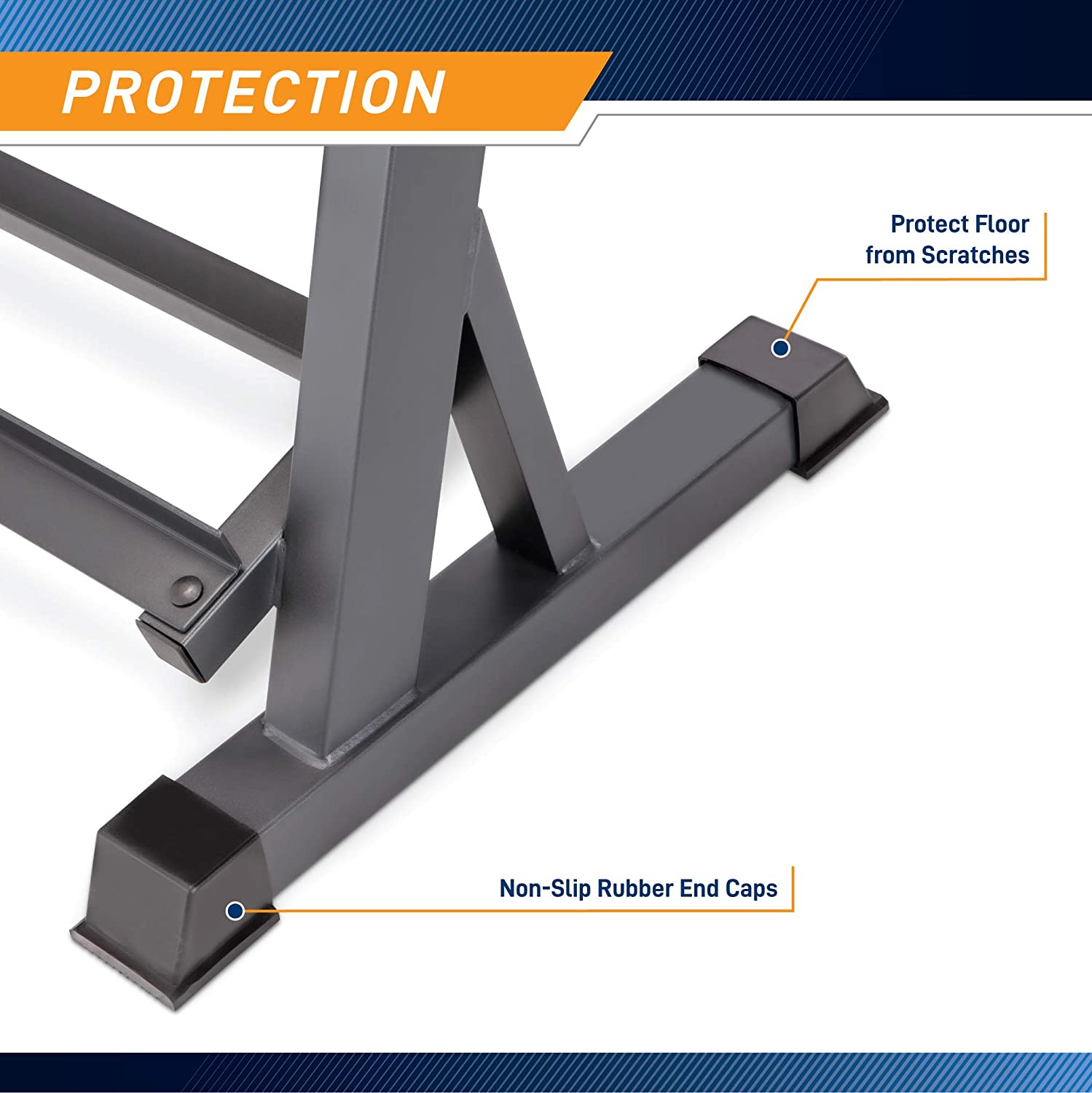Marcy 3-Tier Dumbbell Rack floor protection