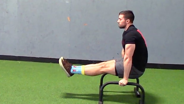 Man Doing L-Sit Hold Exercise