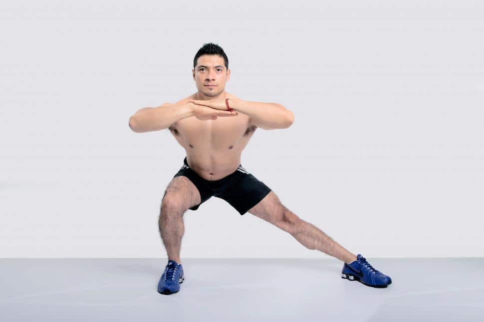 Man Doing Lateral Lunge