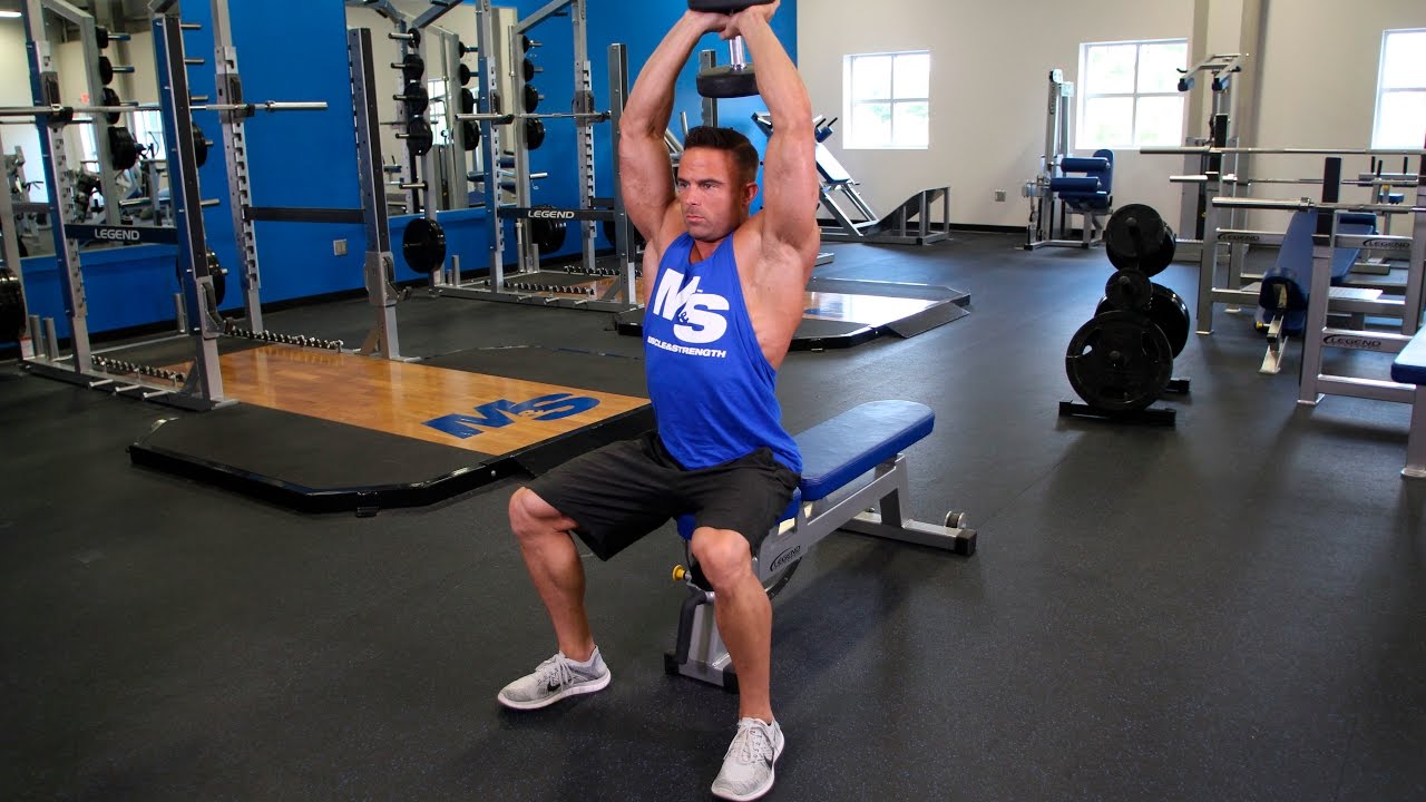 Seated Dumbbell Tricep Extensions
