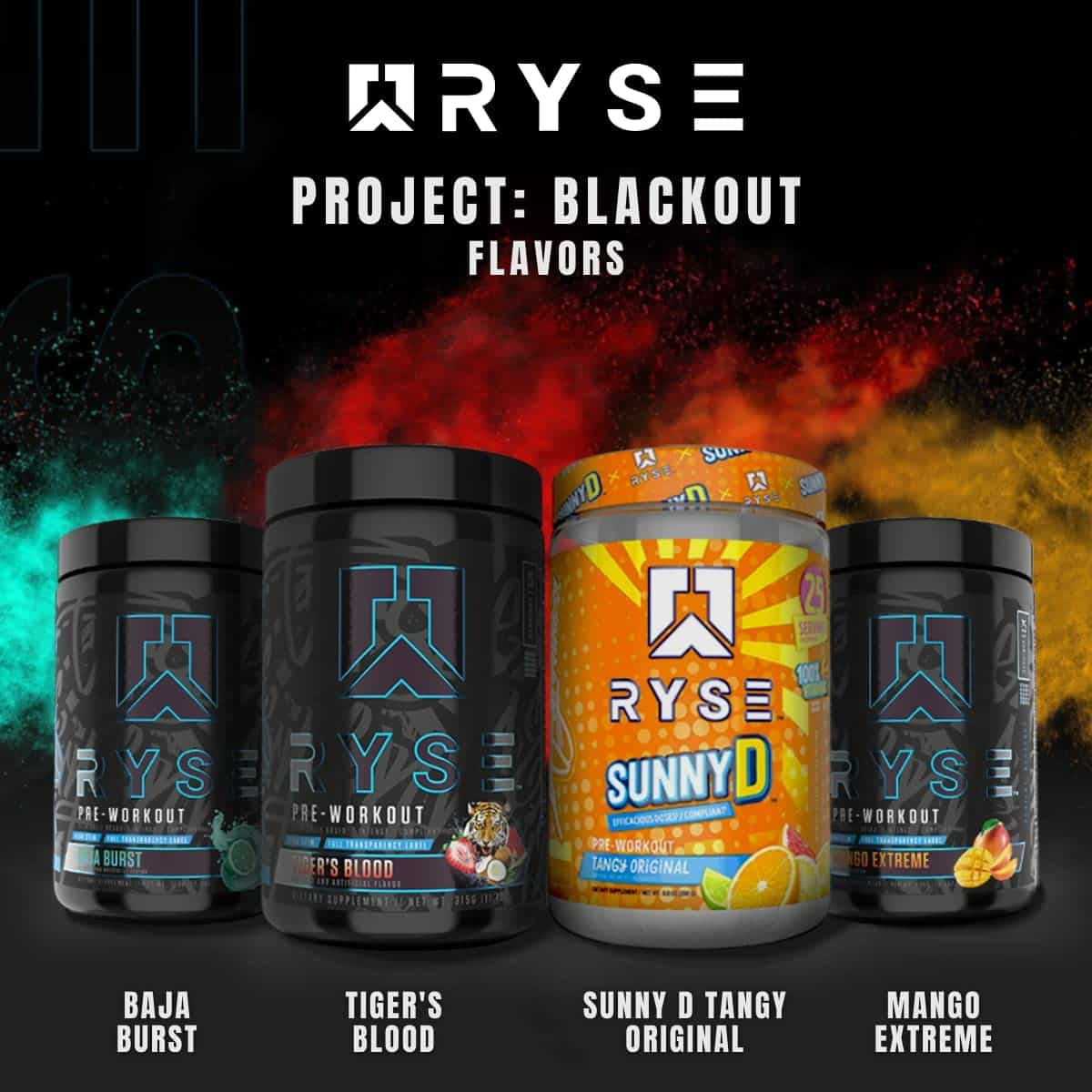 RYSE Pre-Workout Flavors