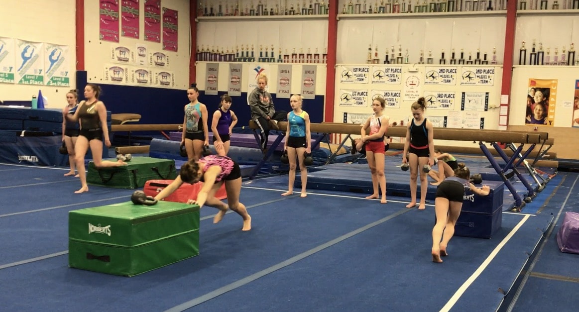 Gymnasts Working Out