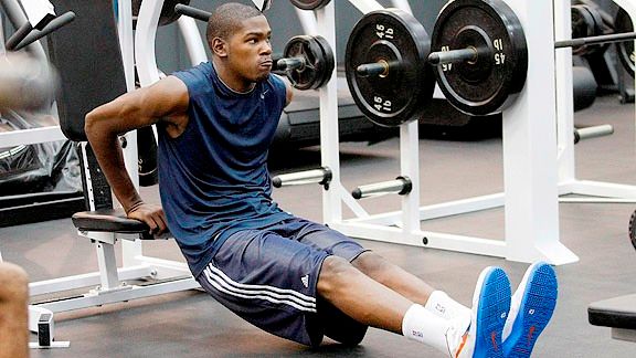 Kevin Durant at the gym