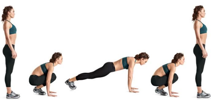 Woman Doing Burpees