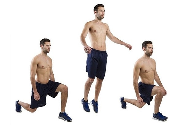 Man Showing How To Do Jumping Lunges