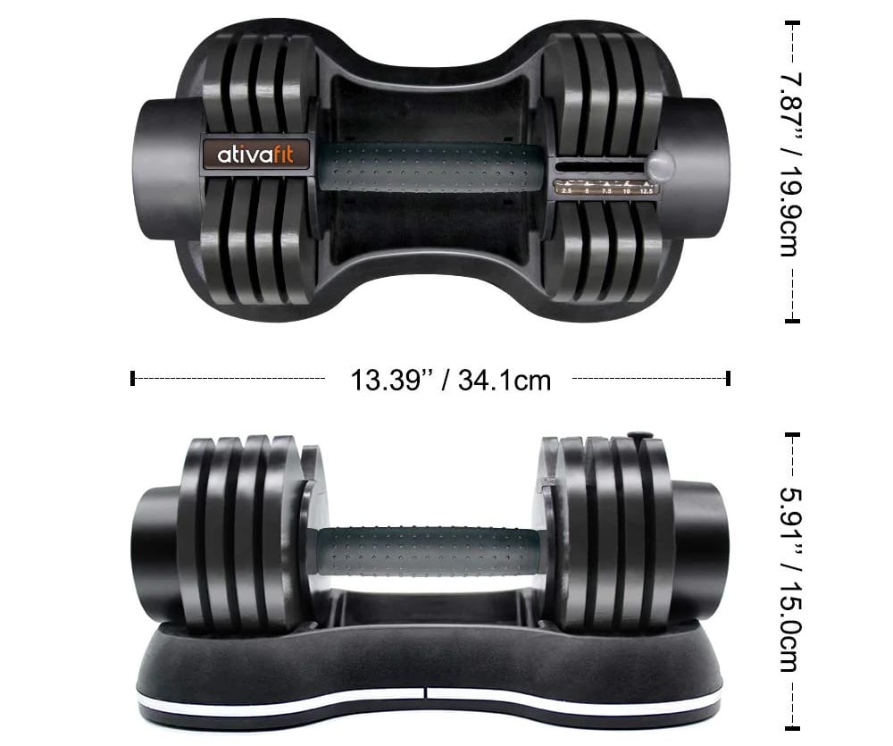 Ativafit DT1166 Dumbbells - Build &Dimensions Ativafit DT1166 Dumbbells - Build &Dimensions