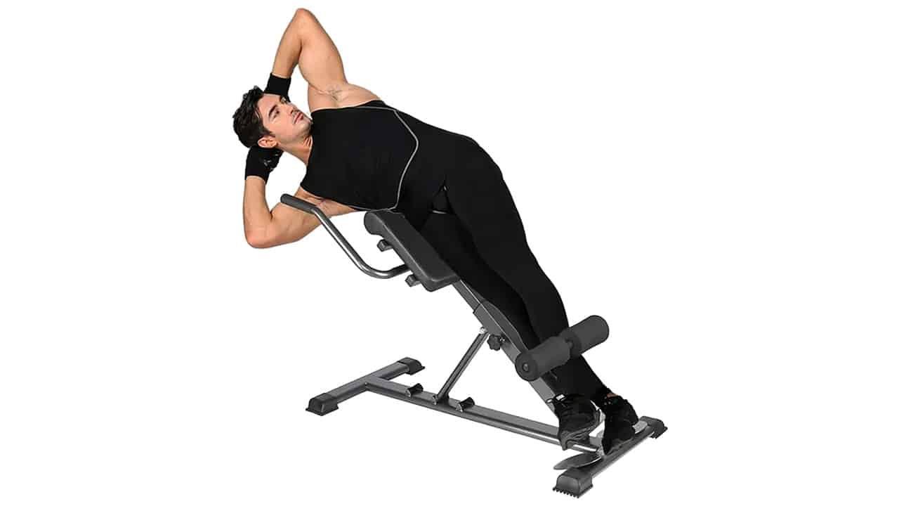 Man Doing Twisting Hyperextension